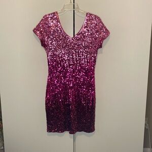 Pink ombre sequin dress. NWT.